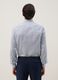 Light blue slim fit cotton shirt with micro-checks_2