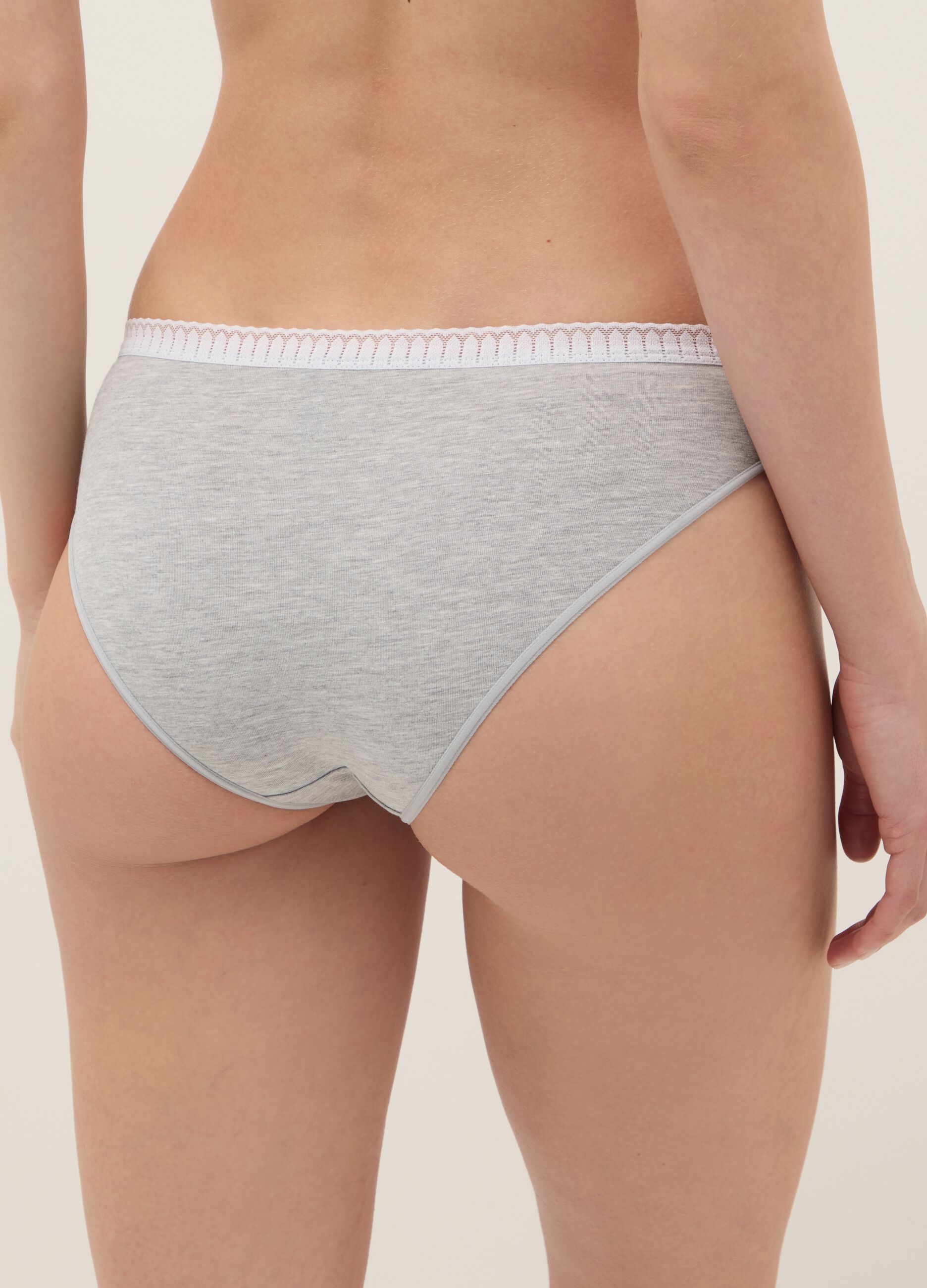 Multicolour cotton blend regular fit twin-pack briefs
