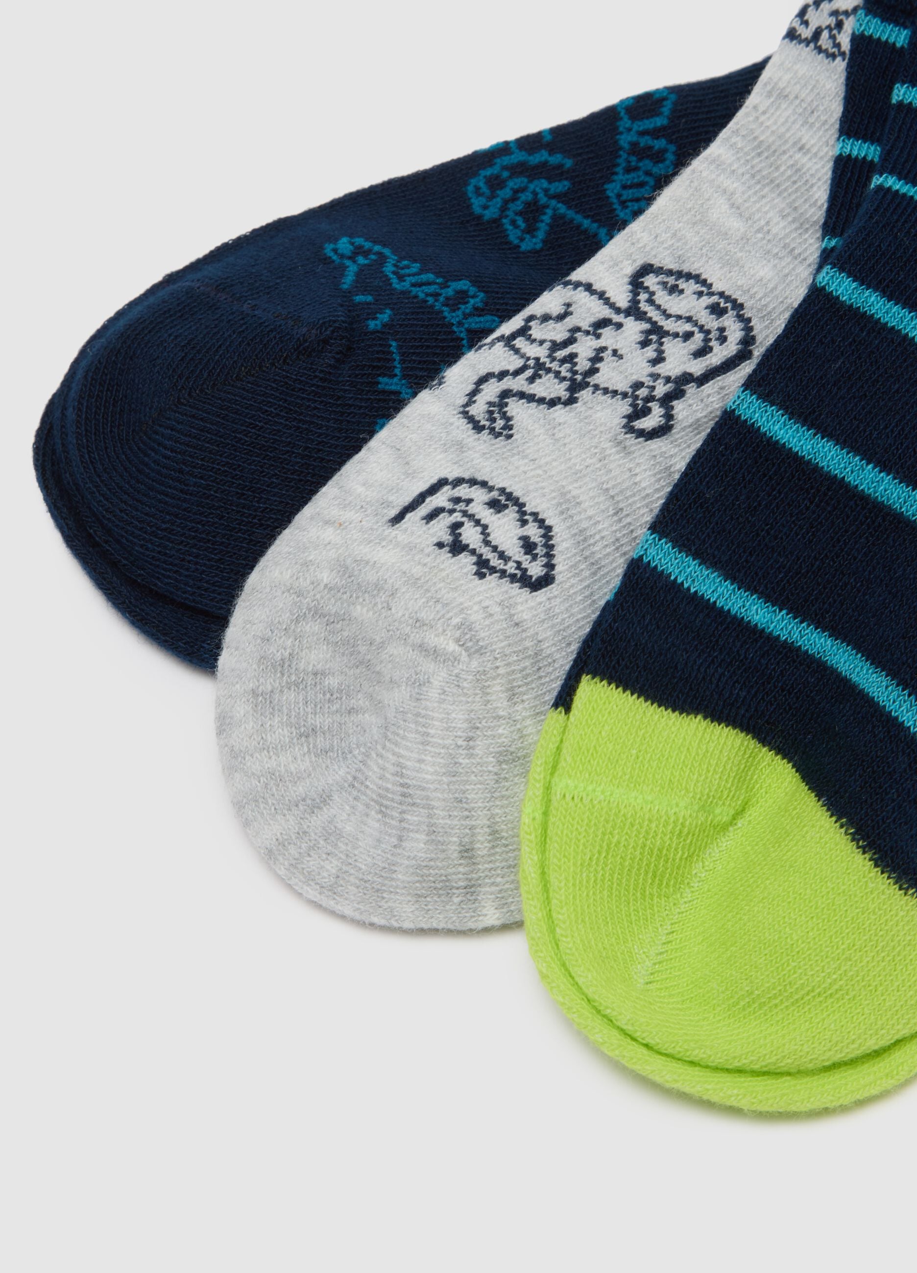 Multipack of short multicolour cotton socks for children