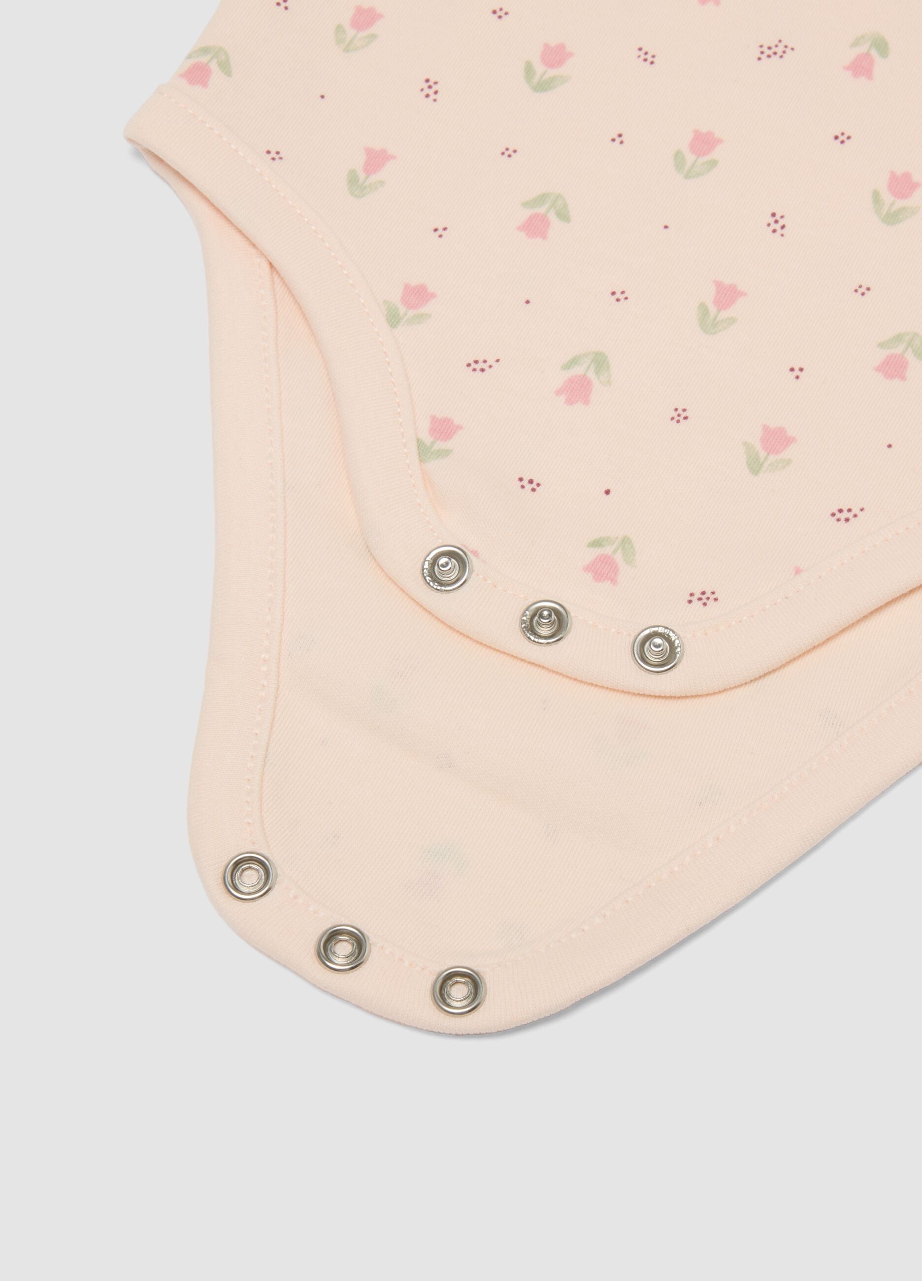 3-pack of multicolour organic cotton bodysuits for baby girl