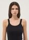 Black pure cotton tank top regular fit with wide shoulder_1