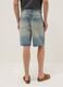 Pure Cotton Blue Denim Skater Fit Shorts_2