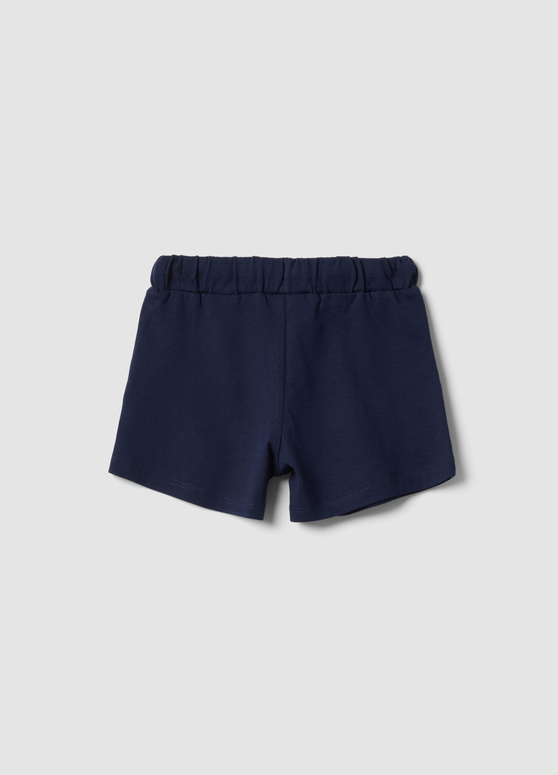 Girls&rsquo; blue 100% cotton shorts, regular fit