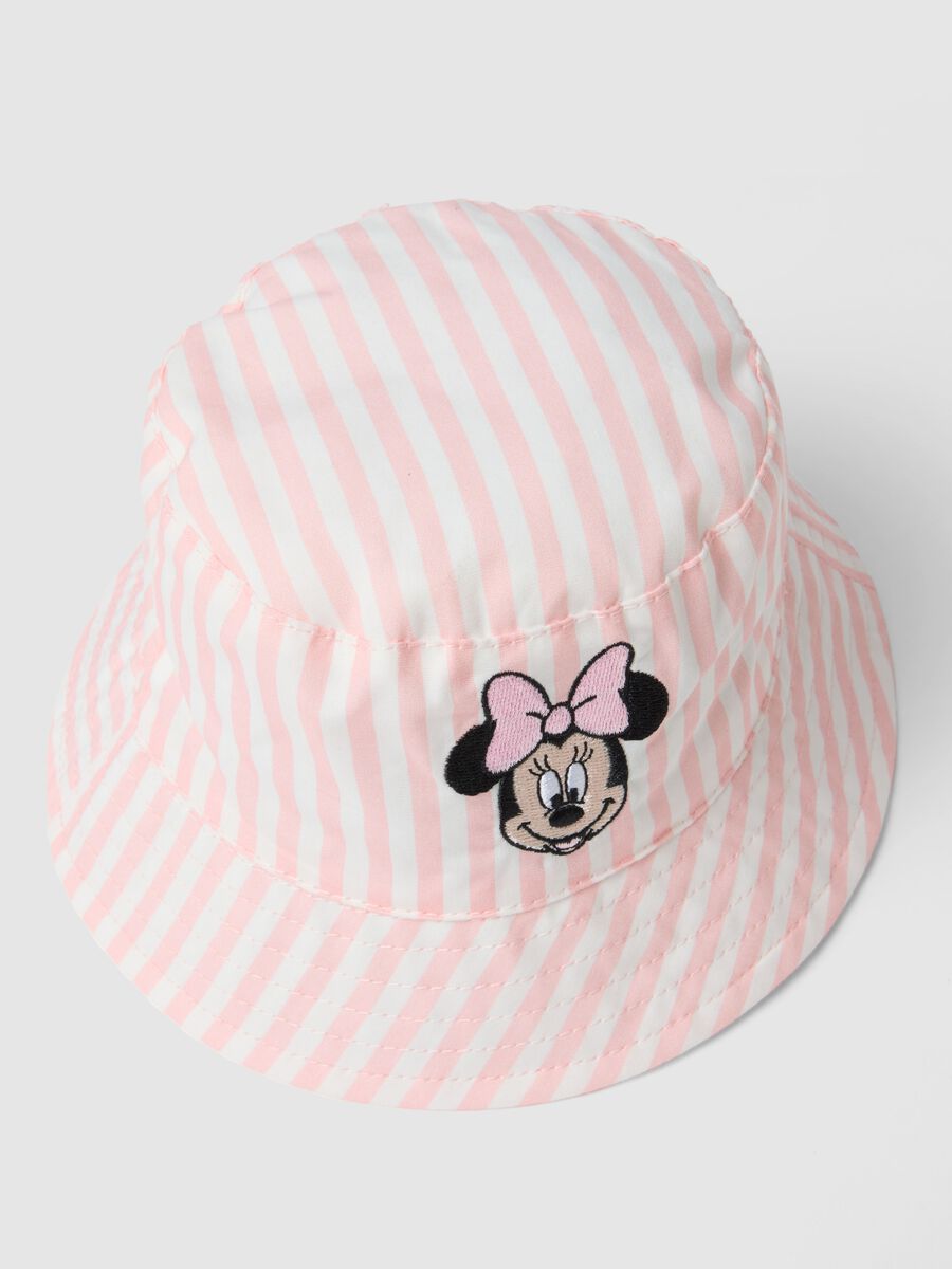 Girls' Multicolour Striped Pure Cotton Hat with Minnie_1