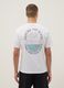 White pure cotton short-sleeve T-shirt, relaxed fit with print_2