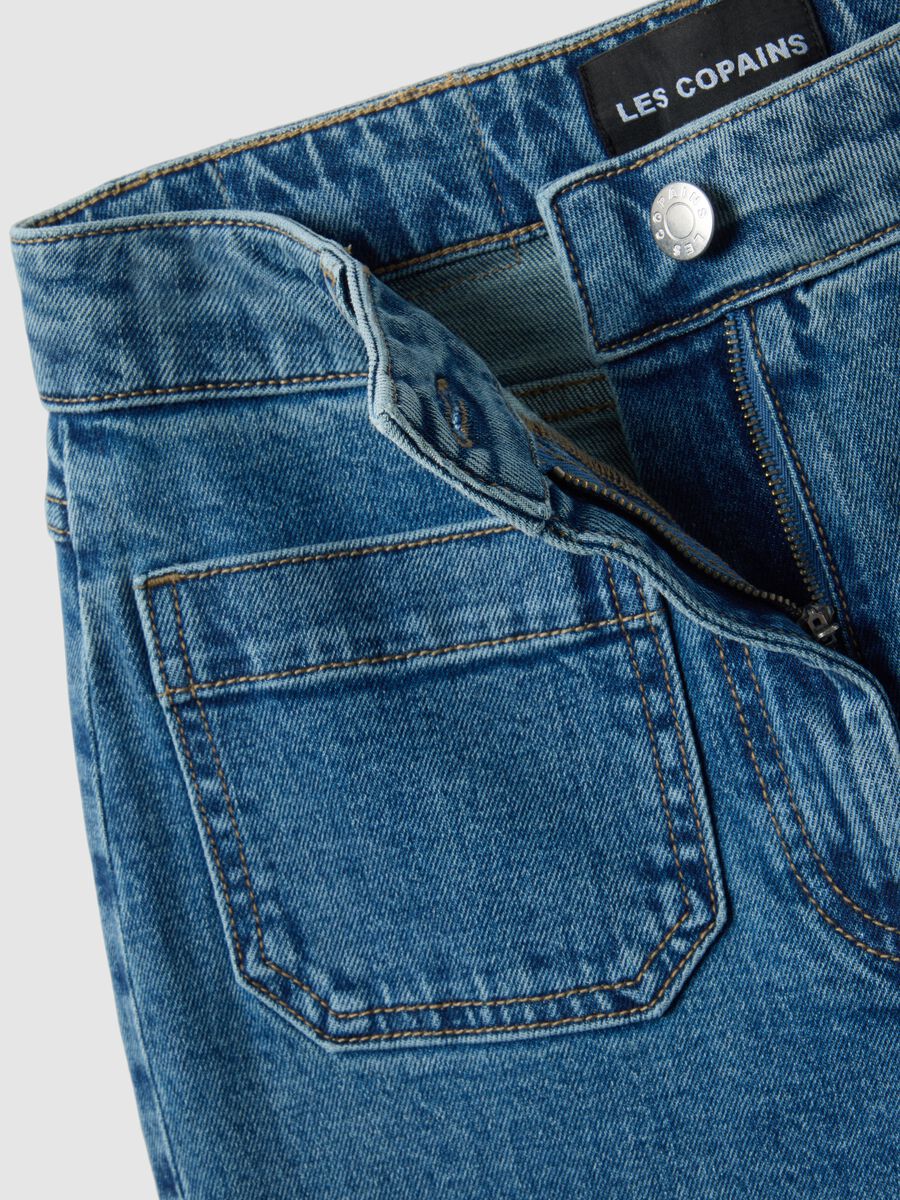 Stretch denim cotton trousers regular fit_5