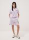 Short in puro cotone viola da ragazza comfort fit con stampe Lakers_0