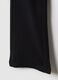 Black Stretch Cotton Flare Fit Girl's Leggings_3