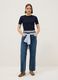 Blue viscose blend crewneck sweater, regular fit_1