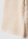 Beige pure cotton trousers for girls with regular fit and perforated pattern_3