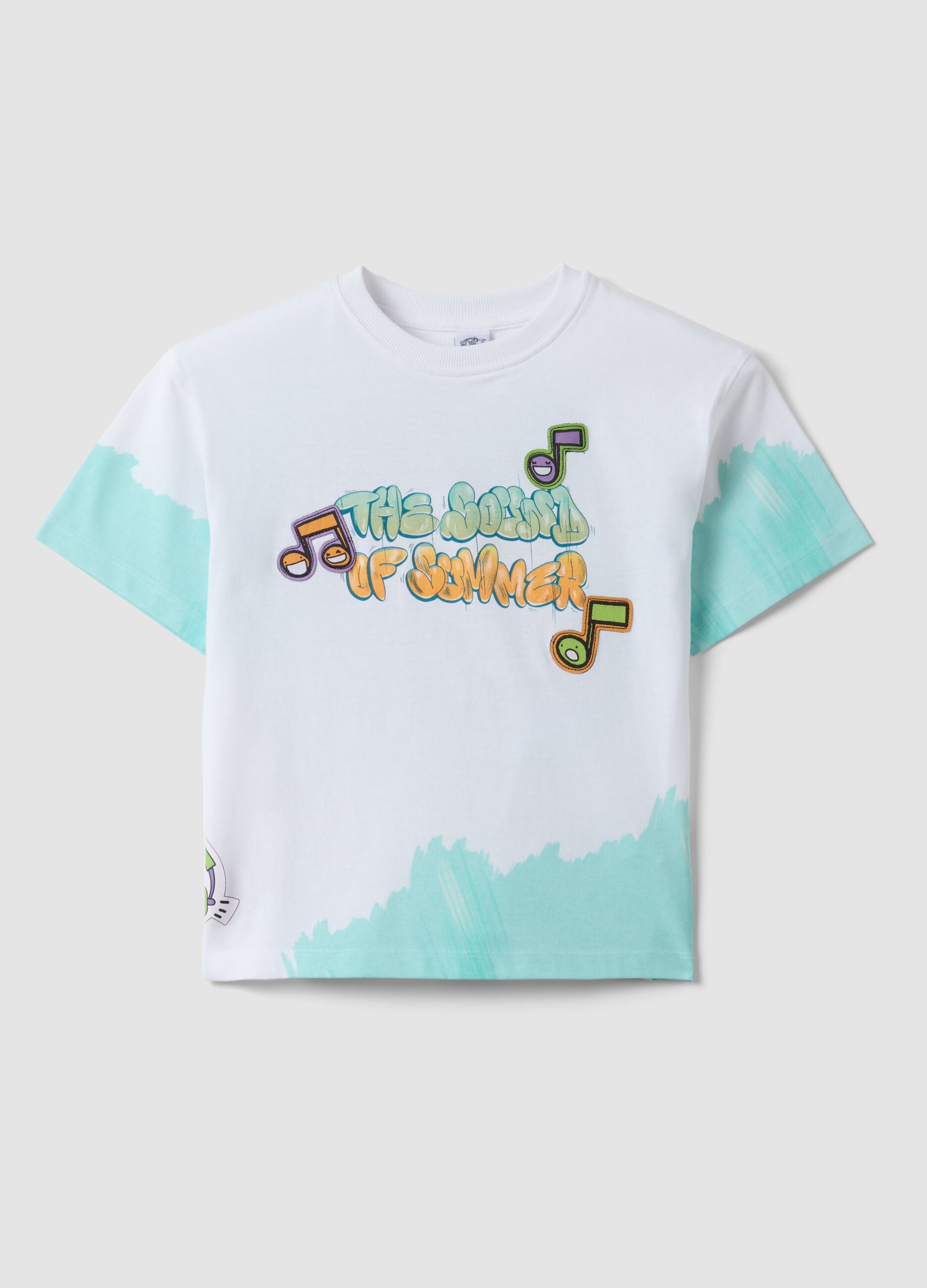 Children's oversized multicolour pure cotton T-shirt featuring Tom&Jerry