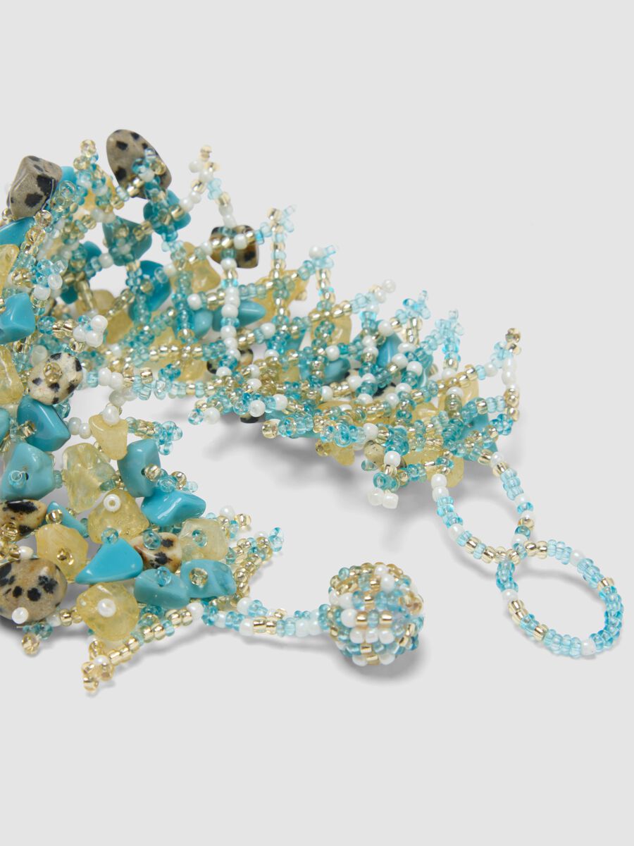 Multicoloured stone and bead bracelet_2