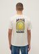 White pure cotton short-sleeve T-shirt, relaxed fit, with print_2