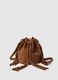 Brown genuine leather bag with fringes_0