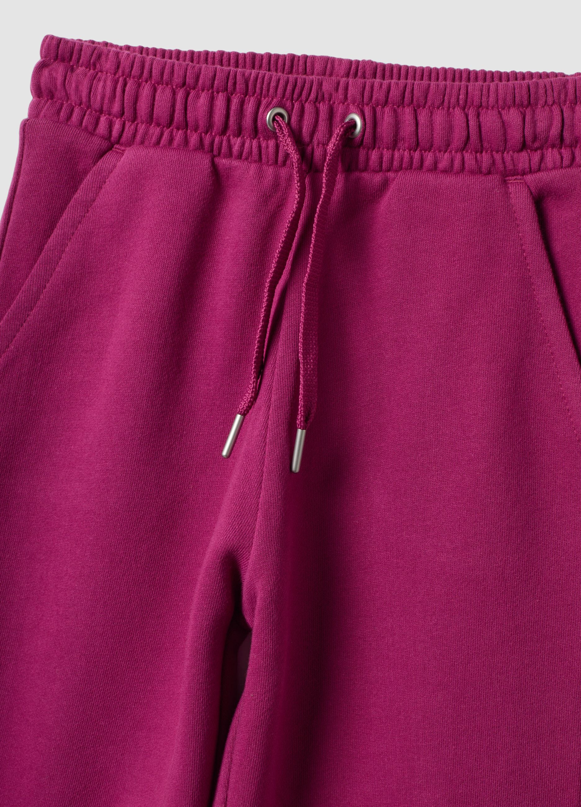 Purple organic cotton jogger trousers