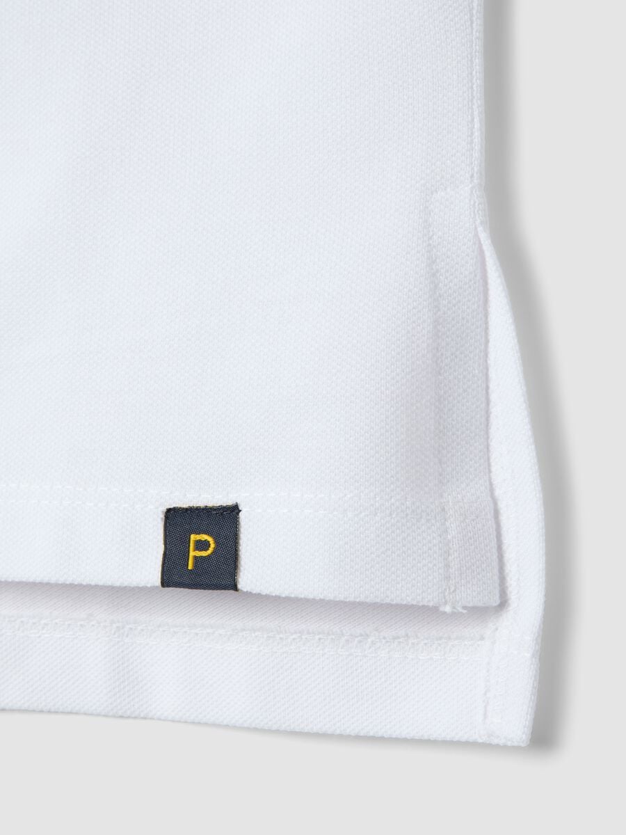 White organic cotton polo shirt, regular fit_5