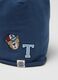 Blue children's cap in stretch cotton regular fit with embroidery_2