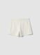 Girls' white shorts in 100% organic cotton with elasticated waistband_4