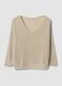Beige viscose and linen blend knit_4