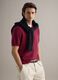 Polo in misto cotone, lino e seta rossa regular fit_3