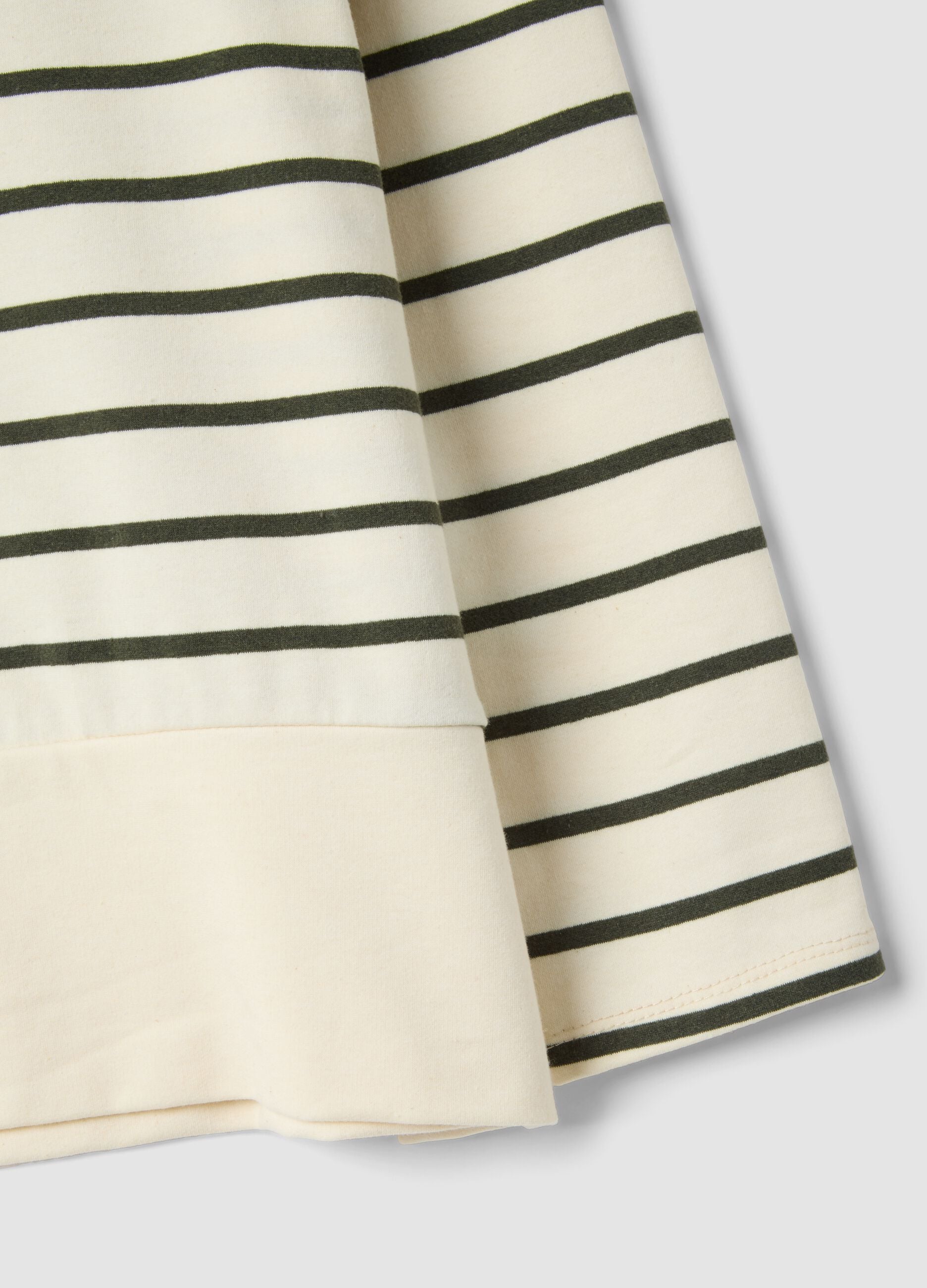 Multicolour striped stretch cotton blend jumper, regular fit