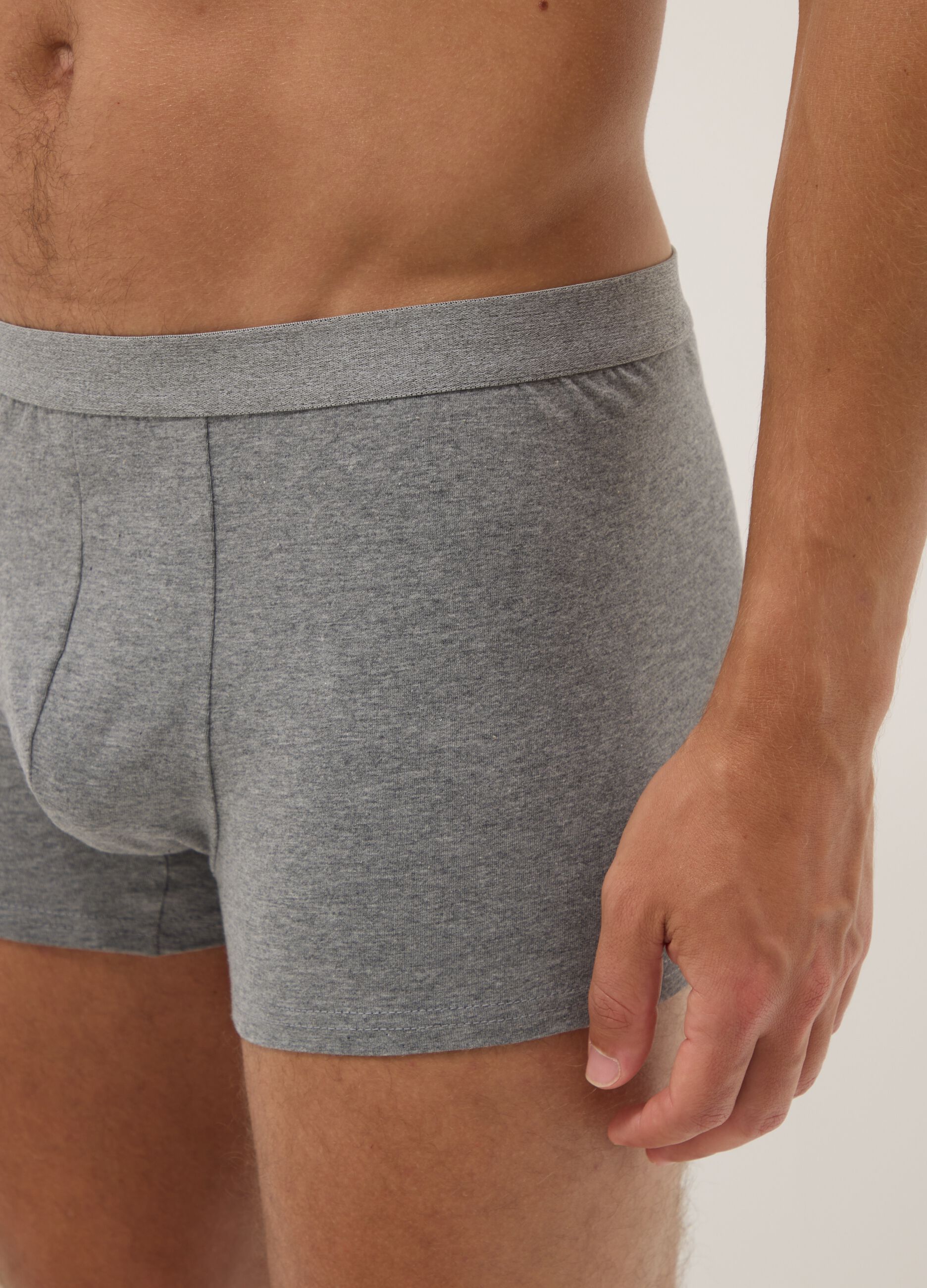 3-pack of grey organic cotton boxers