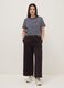 Multicolor striped regular fit stretch cotton t-shirt with heart_0