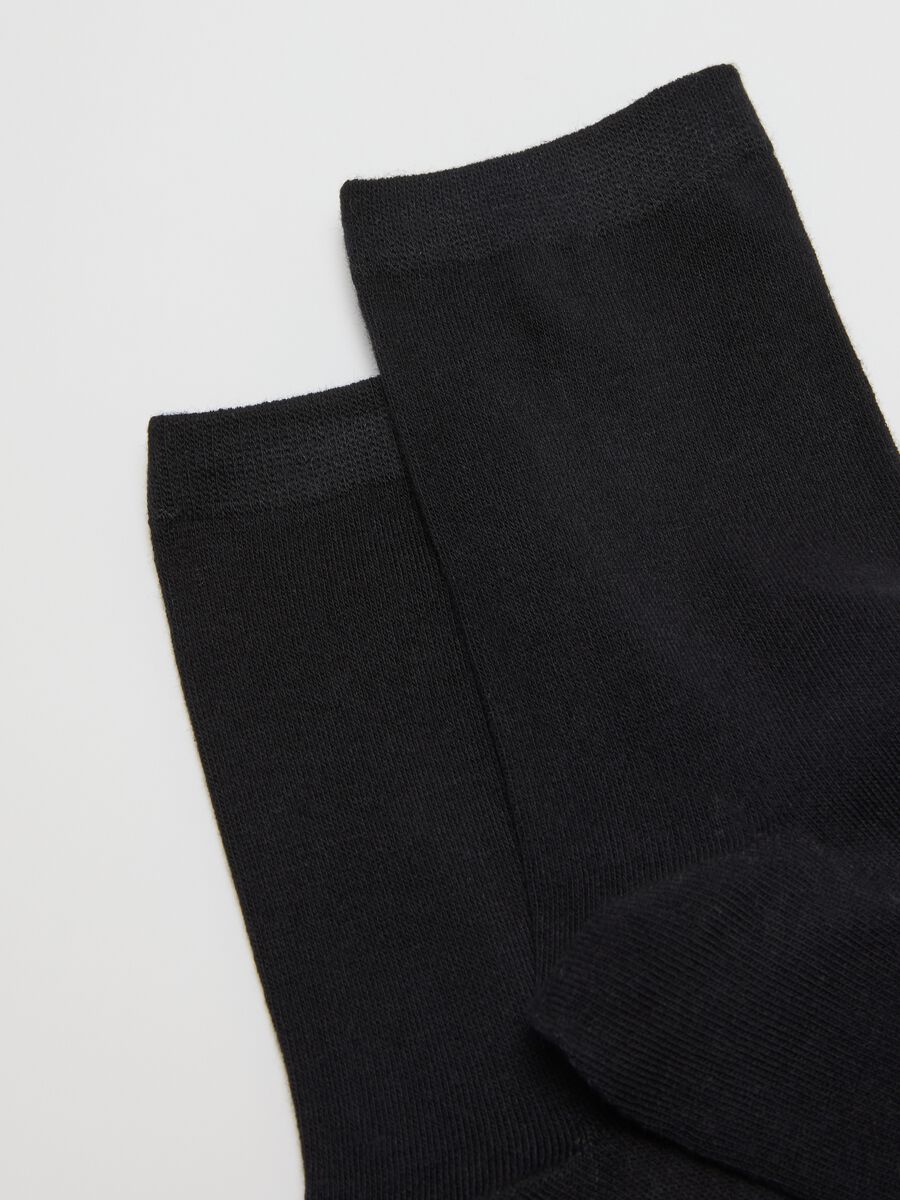 Multipack of regular fit black cotton blend socks_2
