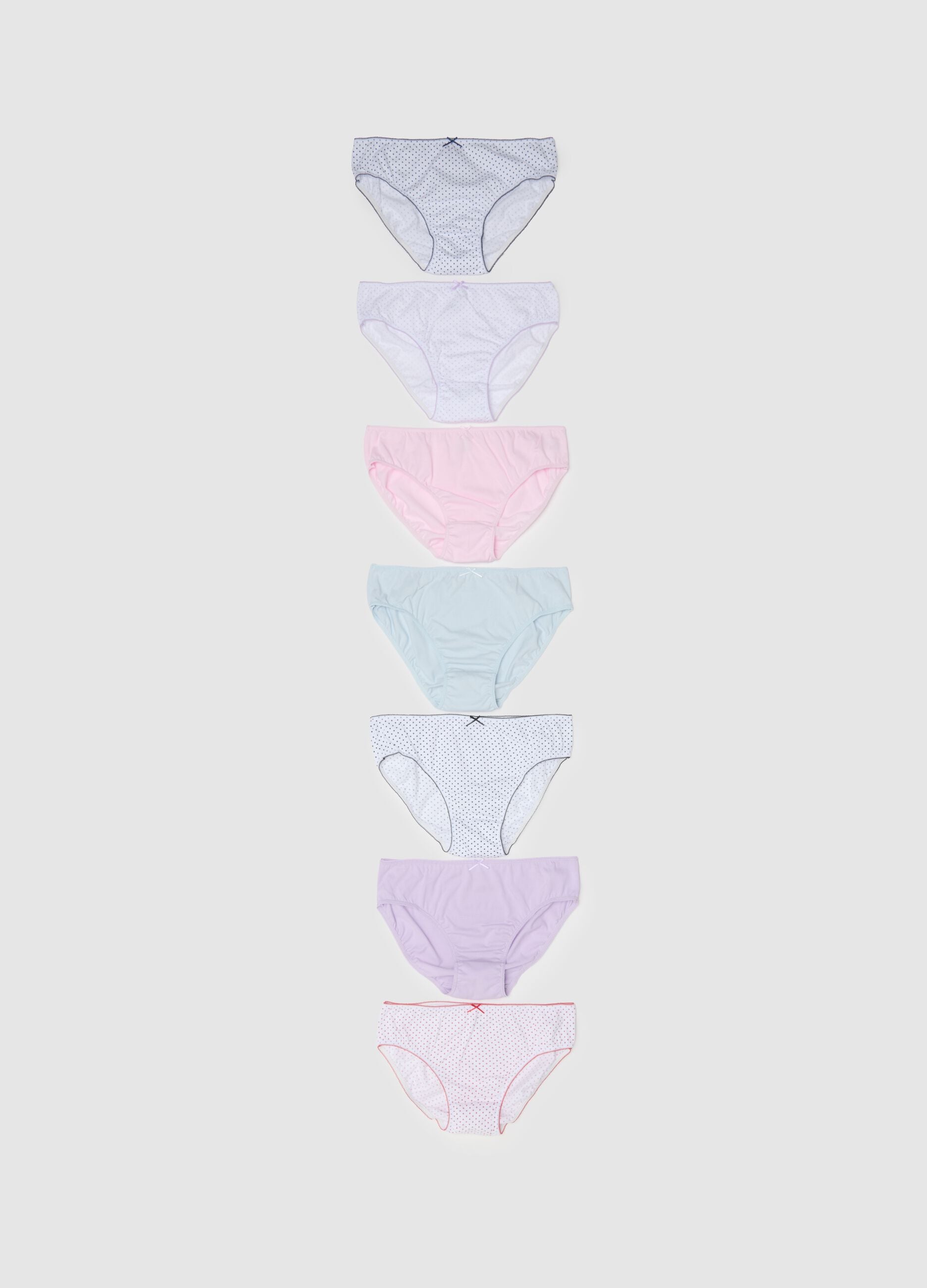Girls' multicolour pure cotton knicker multipack