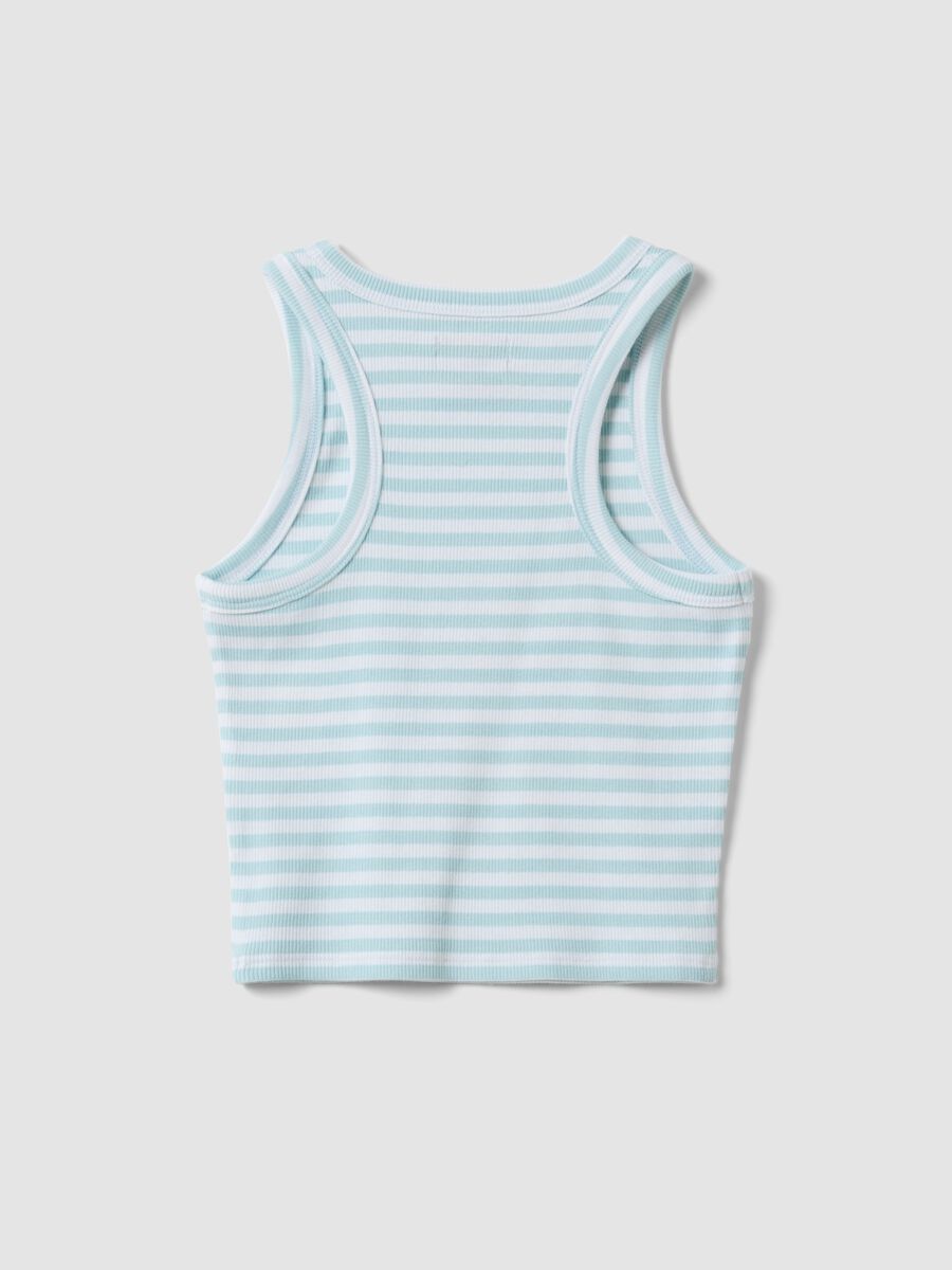 Girls&rsquo; multicolour striped fitted stretch-cotton vest top_4