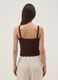 Brown pure cotton crochet waistcoat, regular fit_2