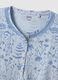 Blue pure cotton nightdress with serafino neckline_5