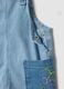 Girls&rsquo; cotton-lyocell denim dungarees with embroidered details_2