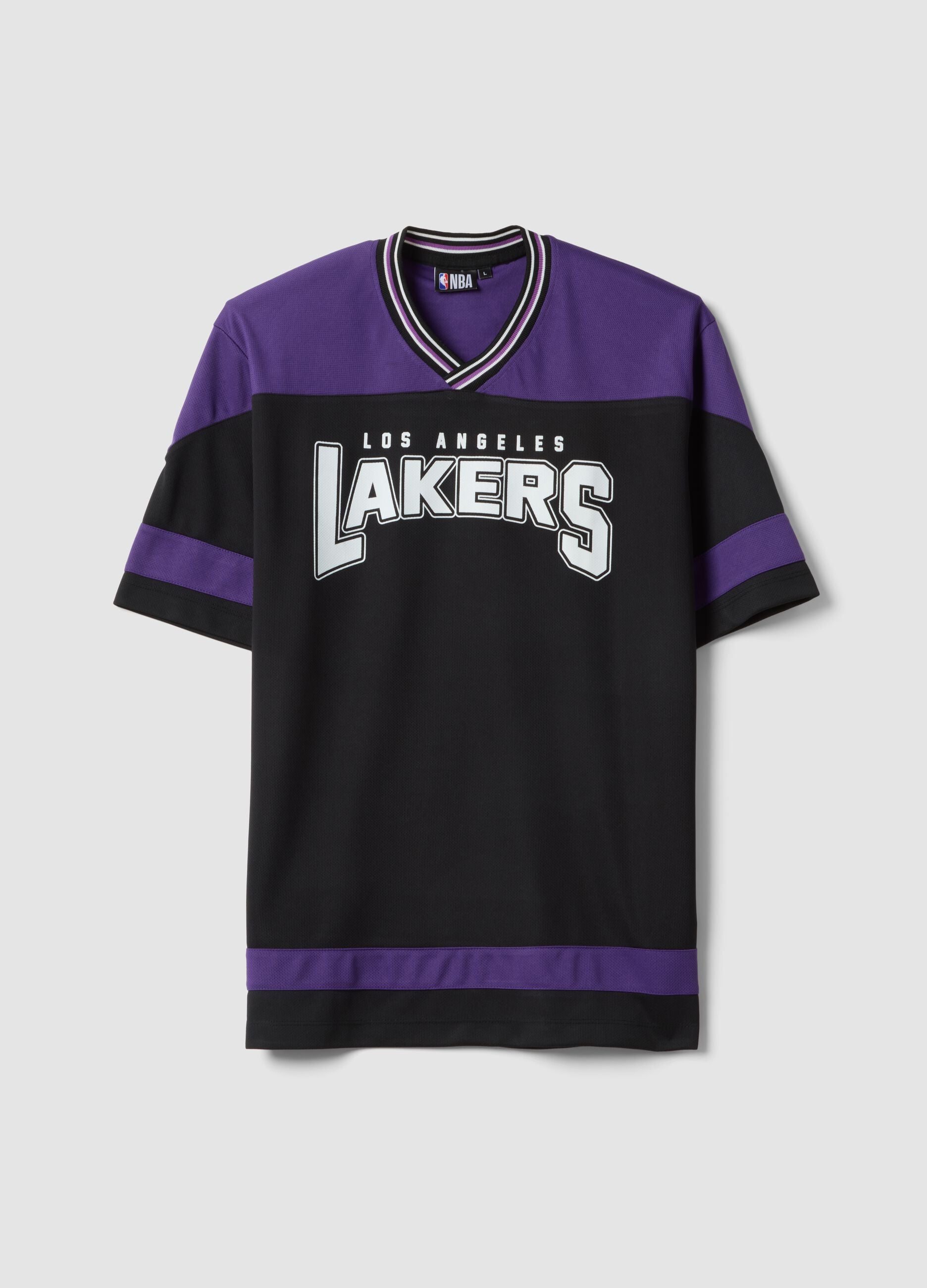 Los Angeles Lakers Regular Fit Multicolour Pure Cotton T-Shirt