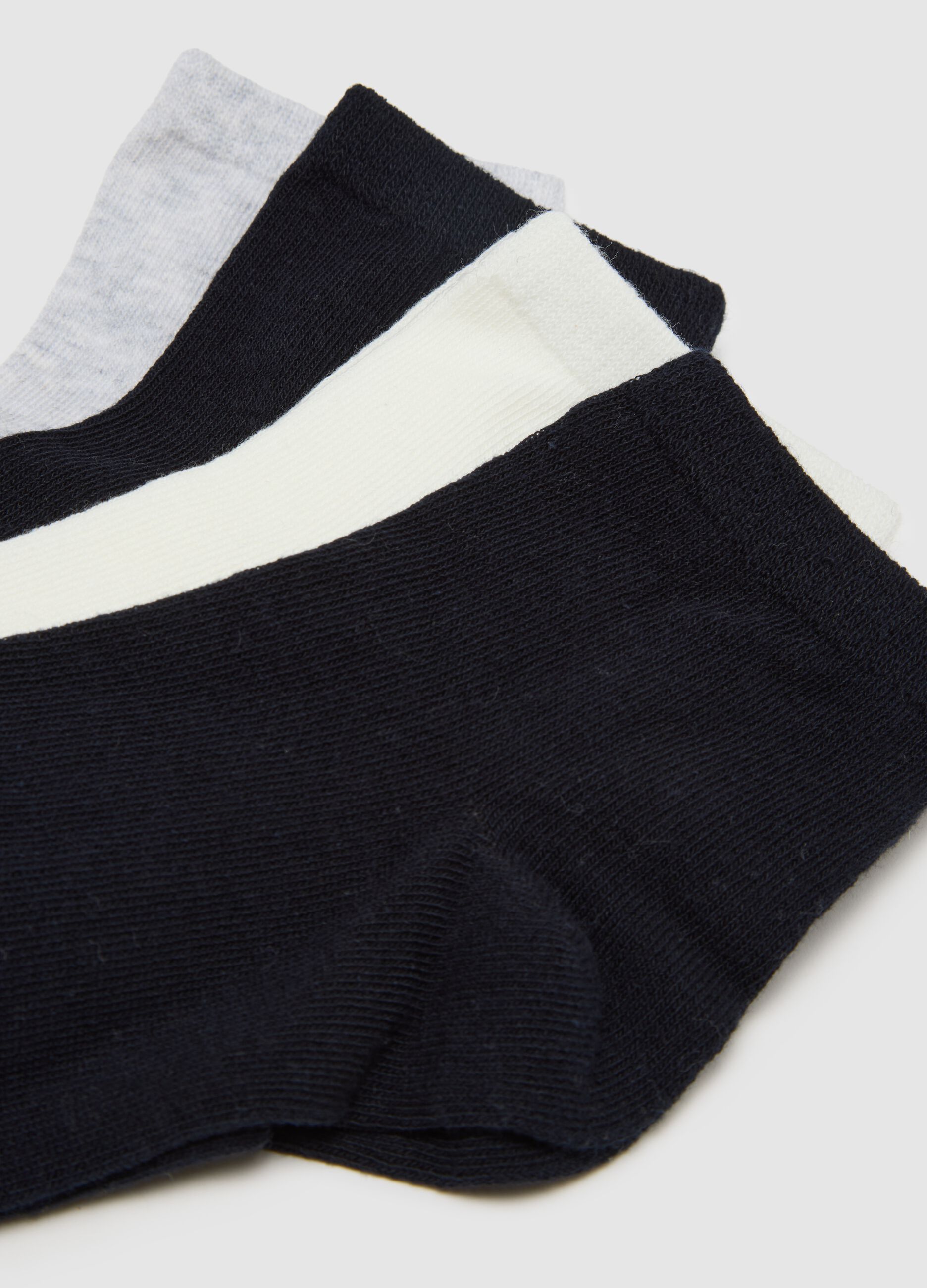 Multicolour stretch cotton blend socks multipack