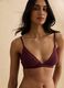 Red Triangle Bra with Lace Details_0