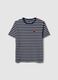 Multicolor striped regular fit stretch cotton t-shirt with heart_4