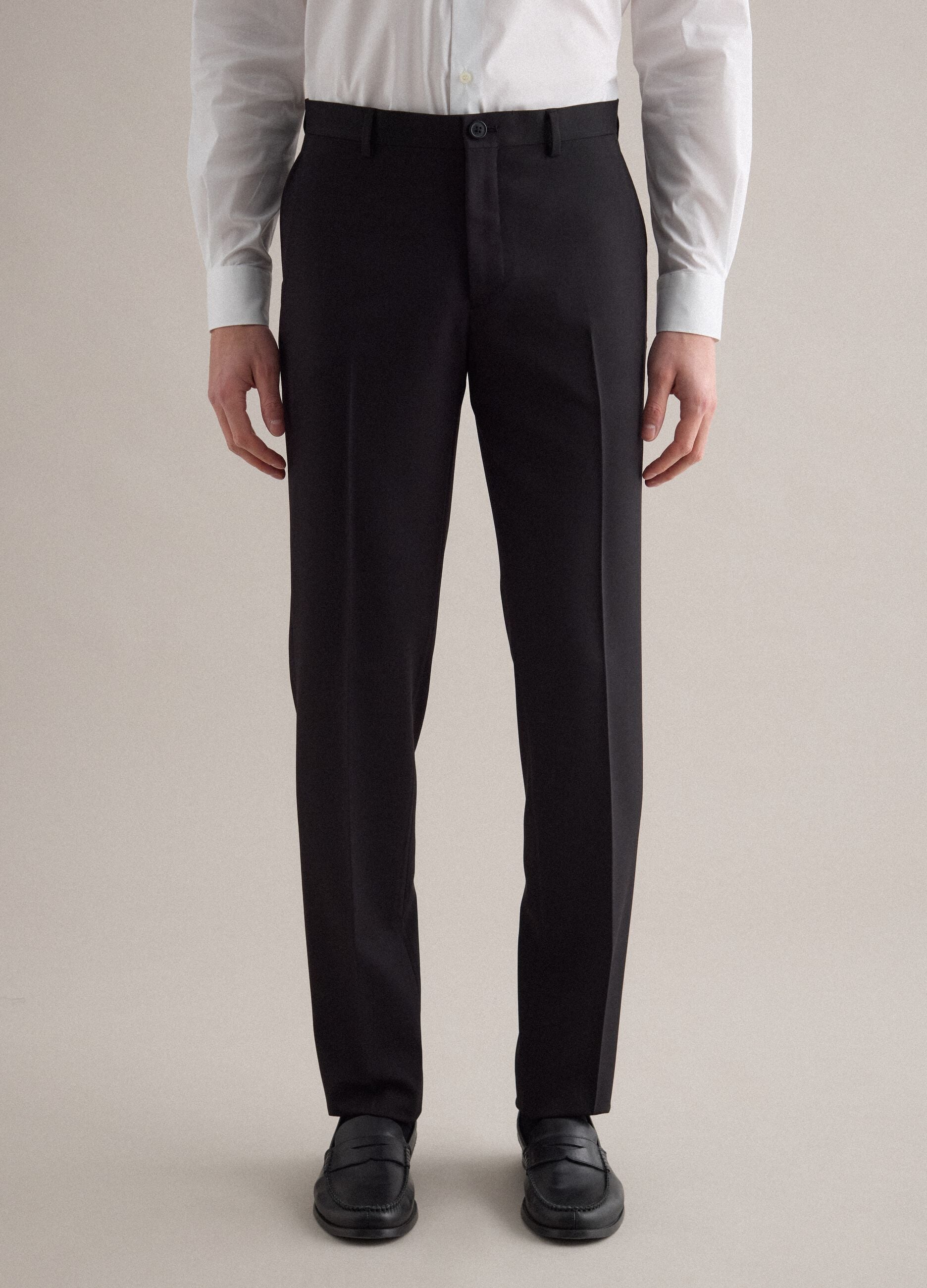 Black elegant slim fit trousers