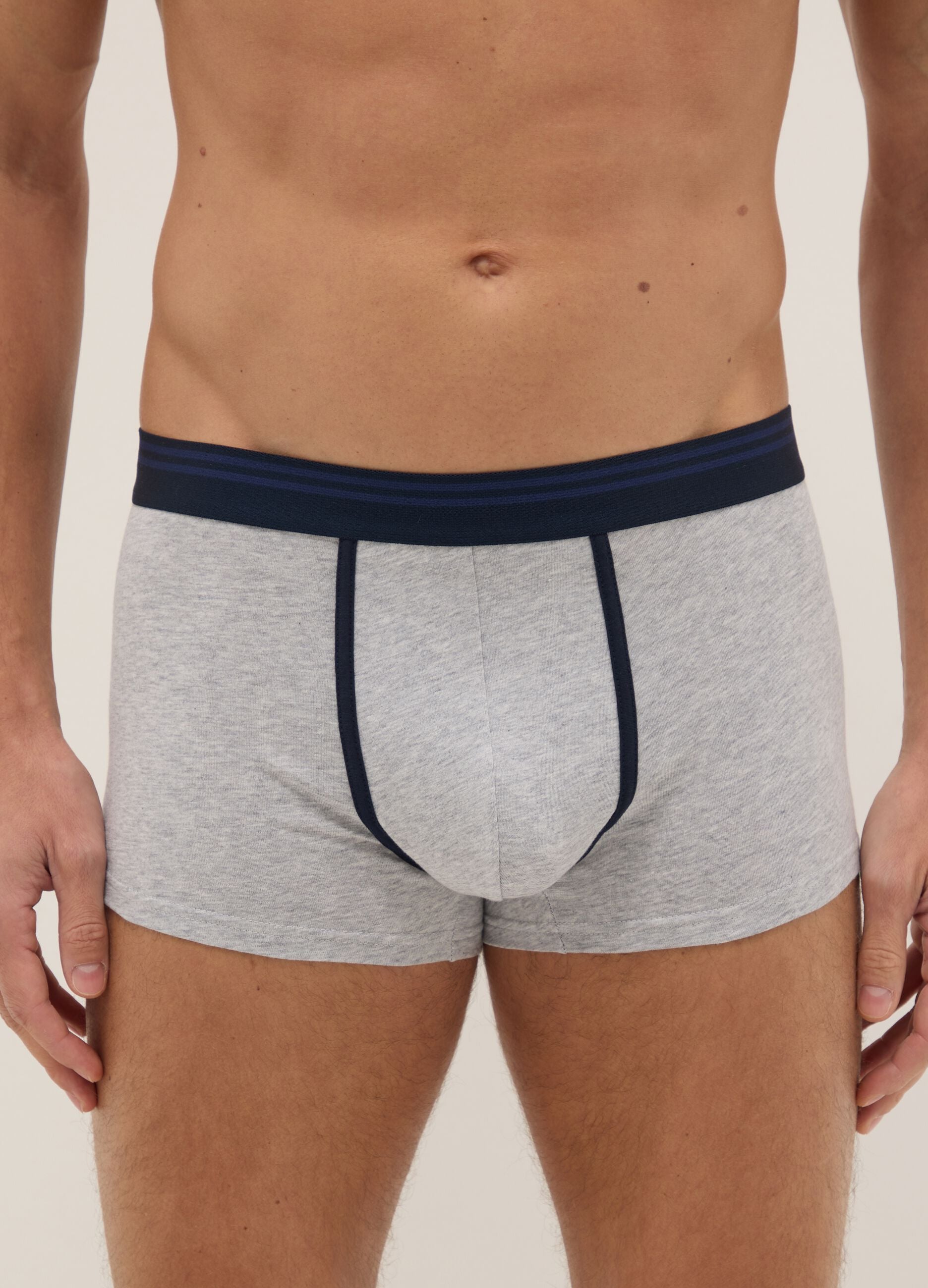 Tripack of multicolour stretch cotton regular fit boxers