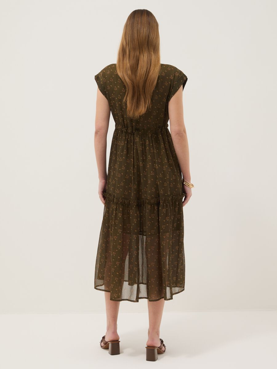 Sleeveless Green Floral Maternity Dress_2