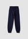 Blue organic cotton joggers, regular fit, for girls_0