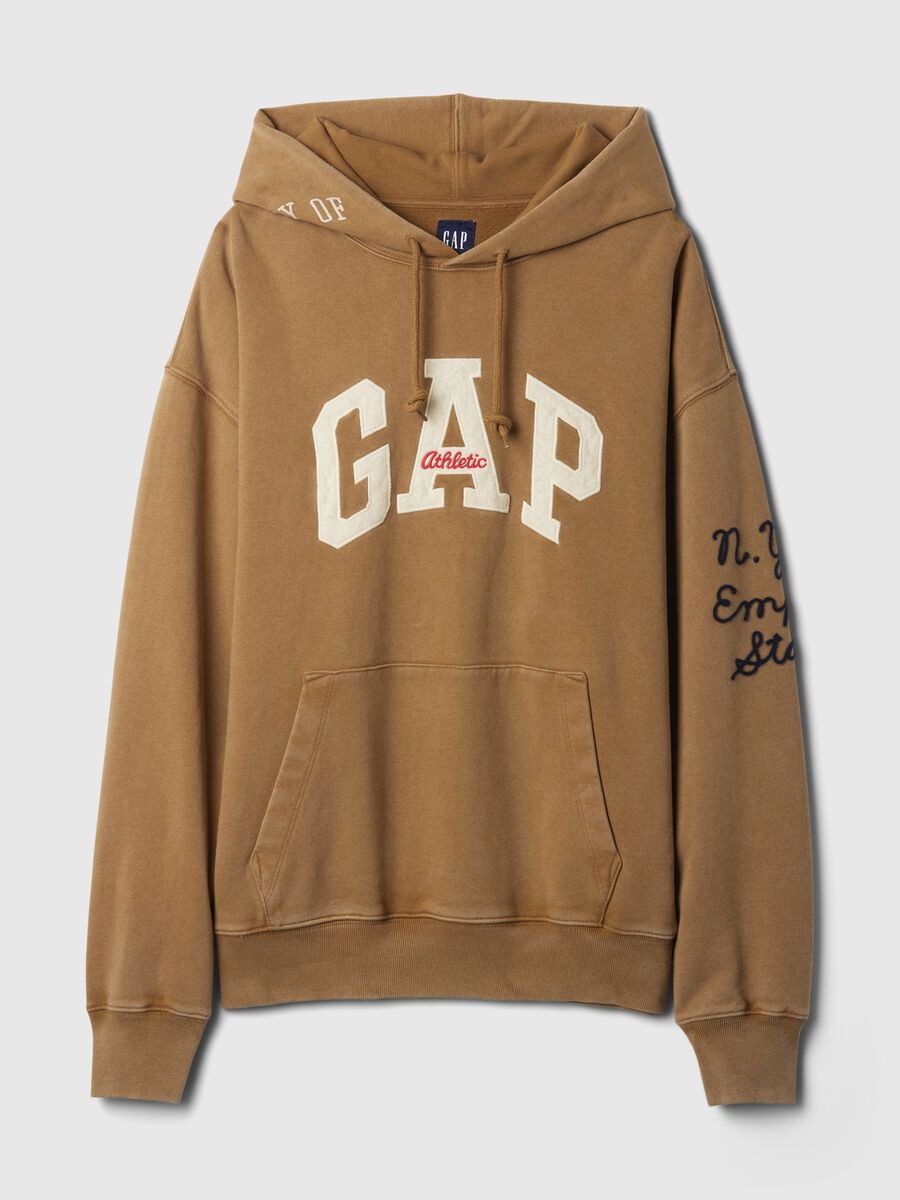 Sweatshirt with hood and logo patch_4