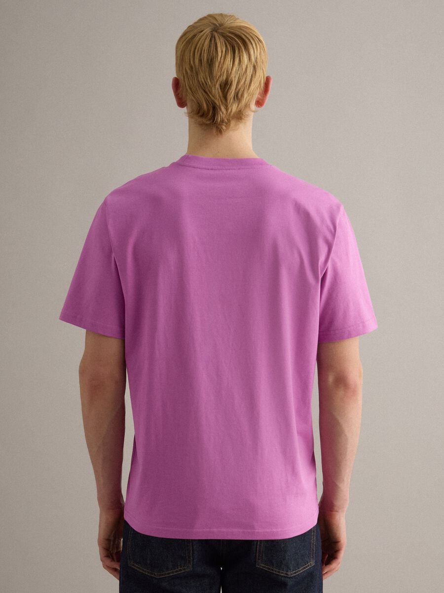 Pink relaxed fit pure cotton crew neck T-shirt_3