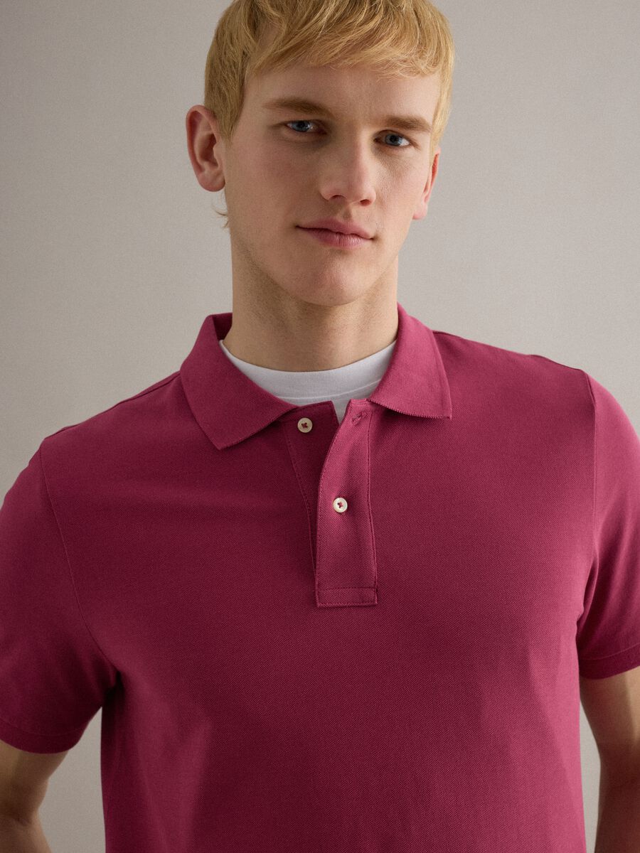 Pink Supima cotton polo shirt, regular fit_2