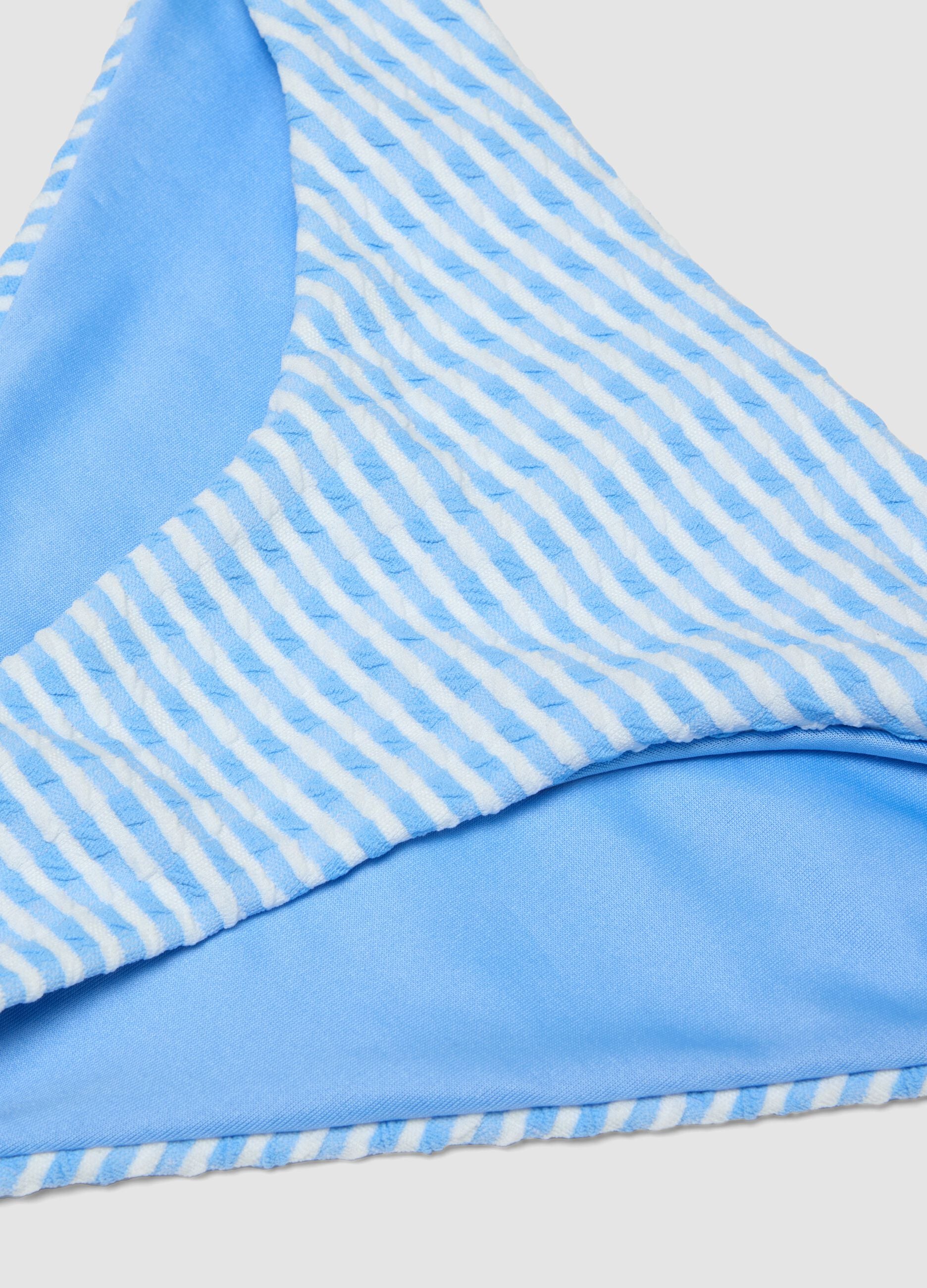 Blue striped bikini for girls