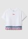 Girls' white pure cotton T-shirt regular fit with embroidery_3