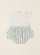 White and light blue stretch cotton baby girl romper_2