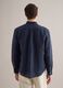 Blue stripe regular fit pure linen shirt_3