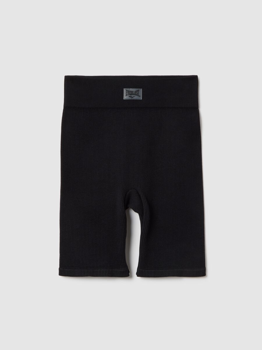Regular fit black sports shorts_4