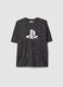 Boys' oversized fit grey pure cotton t-shirt with print_3